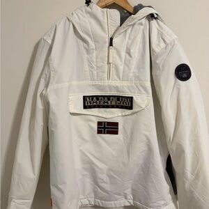Napapijri Men's Cream Hooded Jacket